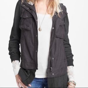 Free People hooded utility jacket